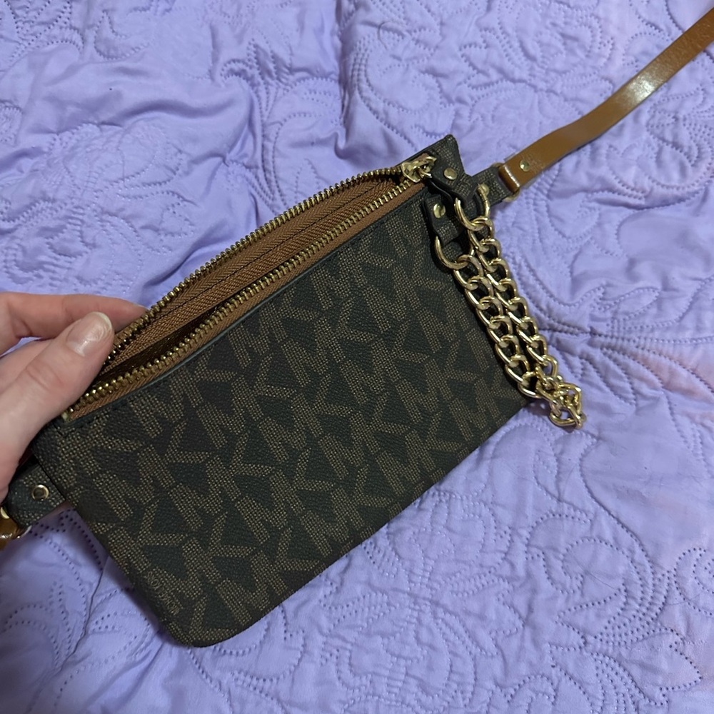 Michael Kors Brown and Gold Crossbody Fanny Pack Bag